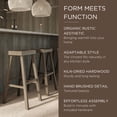 thumbnail image 6 of Maven Lane Vincent Wooden Rustic Kitchen Bar Stool, Antiqued Grey, Set of 4, 6 of 6