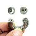 thumbnail image 2 of VIVIDELLE Large Gauge Circular Barbell Horseshoe Bar Nose Septum Ear Ring 2mm-10mm-2G(6mm)X16mm 8mm ball, 2 of 6