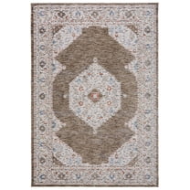SAFAVIEH Sierra Vana Medallion Area Rug, Ivory/Olive Green, 5' x 8'