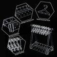 thumbnail image 1 of Clear Coat-Hanger Shape Earring Hanger Acrylic Hanger Rack with Mini Hangers Earring Jewelry Display Organizer, 1 of 5