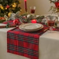 thumbnail image 2 of Christmas Table Runner-13 x 70 Inch Red Buffalo Plaid Xmas Table Runner, Heat Resistant Washable Table Runner for Dining/Parties/Holiday Decor, 2 of 5