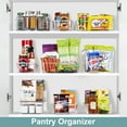 thumbnail image 4 of Sorbus Organizador de Refrigerador con Ruedas Mediano, Paquete de 2: Organizadores de Refrigerador Desplegables y Almacenamiento de Diseño Transparente con Divisores y Asas para la Organización, 4 of 7