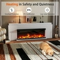 thumbnail image 3 of Giantex 3 Sided Electric Fireplace, 50" Wall-Mounted Fire Place Heater w/12 Flame Colors, 750W/1200W, 3 of 6