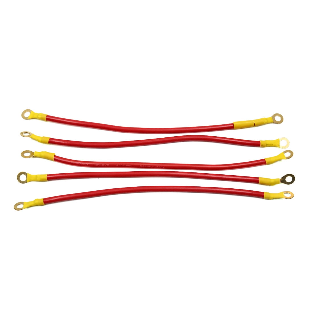 5Pcs Universal Red 27cm Length Car Battery Inverter Wire Power Transfer Cable