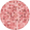 thumbnail image 1 of Ahgly Company Machine Washable Indoor Round Transitional Deep Rose Pink Area Rugs, 6' Round, 1 of 7