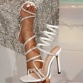 thumbnail image 6 of Strap High Heels Sandals For Women Thin Heels Same Versatile Serpentine Wrapped High Heels, 6 of 8