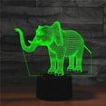 thumbnail image 4 of YSTIAN 3D Elephant Remote Control 16 Color Night Lights Illusion Acrylic LED Table Bedside Lamp Children Bedroom Desk Decor Birthday Gifts Toy for Kids, 4 of 8