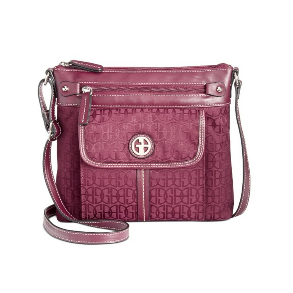 Giani Bernini Giani Bernini Burgundy Logo Faux Leather Crossbody