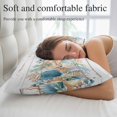 thumbnail image 5 of Vintage Beach Coastal Pillow Protectors with Zipper Standard Size, Nautical Shell Starfish Coral Summer Soft Brushed Microfiber Breathable Throw Pillow Covers, Pillowcase for Couch Sofa 20"x26", 5 of 9