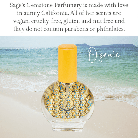 Onyx Organic Mini Perfume Spray by Sage- 1/2 oz, Vegan & Cruelty-Free, Earthy Scent, Black Coconut, Vanilla, Oakmoss