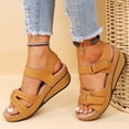 thumbnail image 2 of Women Sandals Soft Bottom Wedge Heels Sandals Summer Shoes Women Platform Sandalias Mujer Elegant Wedges Shoes for Women Tacon, 2 of 3