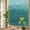 Teal Green, variant on Navy Blue Ombre Privacy Window Film, Decorative Stained Glass Window Film, Modern Abstract Art Ocean Oil Painting Resuable Rainbow Static Cling for Home Bathroom Living Room Glass Door 17.7"x39.3"