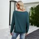 thumbnail image 5 of Camiseta de manga larga con cuello inclinado estampado casual suelto de moda para mujer Fridja  ghj987+811, 5 of 7