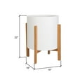 thumbnail image 5 of Rowan Modern Outdoor Planter - 22" White, 5 of 5