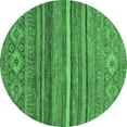 thumbnail image 1 of Ahgly Company Indoor Round Abstract Emerald Green Modern Area Rugs, 6' Round, 1 of 4