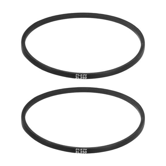 Uxcell 2 pack 3L250 Classic Wrapped Rubber V-Belt, 25"(635mm) Outside Circumference, 3L Profile V Belt 3/8" Width 7/32" Height