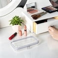 thumbnail image 6 of Clear Hard Shell Storage Box With Zipper Caboodle Style Organizer Case Piqola Transparent Utility Pouch For Stationery Makeup Travel Accessories Dustproof PVC Container White, 6 of 7