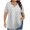 White, variant on Plus Size Tops Sevevn Women's Fashion Summer Printed Plus Size Short Sleeve V-Neck Blouses Women's T-Shirts