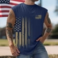 thumbnail image 2 of Leey-World White T Shirts for Men Men's Graphic Tees, Short Sleeve USA Flag Crewneck Casual American Patriotic Regular T-Shirt for Men(Dark Blue,L), 2 of 4