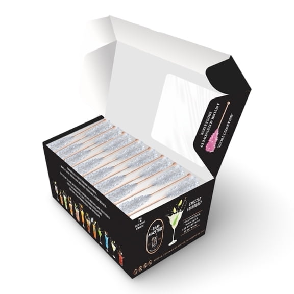 Dryden & Palmer Sugar Stick Clear Swizzle, 72-Count Box