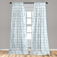 thumbnail image 5 of Nursery Curtains 2 Panels Set, Drying Baby Clothes Socks Sweater Dress Pants and Skirt Hand Drawn Sketch Style, Window Drapes for Living Room Bedroom, 56"W X 84"L, White and Blue, by Ambesonne, 5 of 5