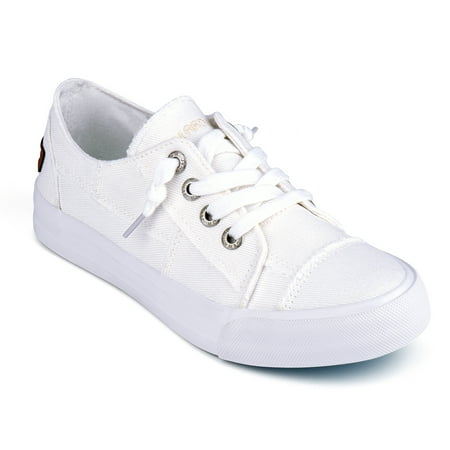

JENN ARDOR Women s Low Top Canvas Sneakers Slip on Walking Shoes