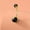 Black Gold, variant on 1PC Navel Ring Clawed Stainless Steel Belly Button Ring Clear Body Piercing -Black Silver