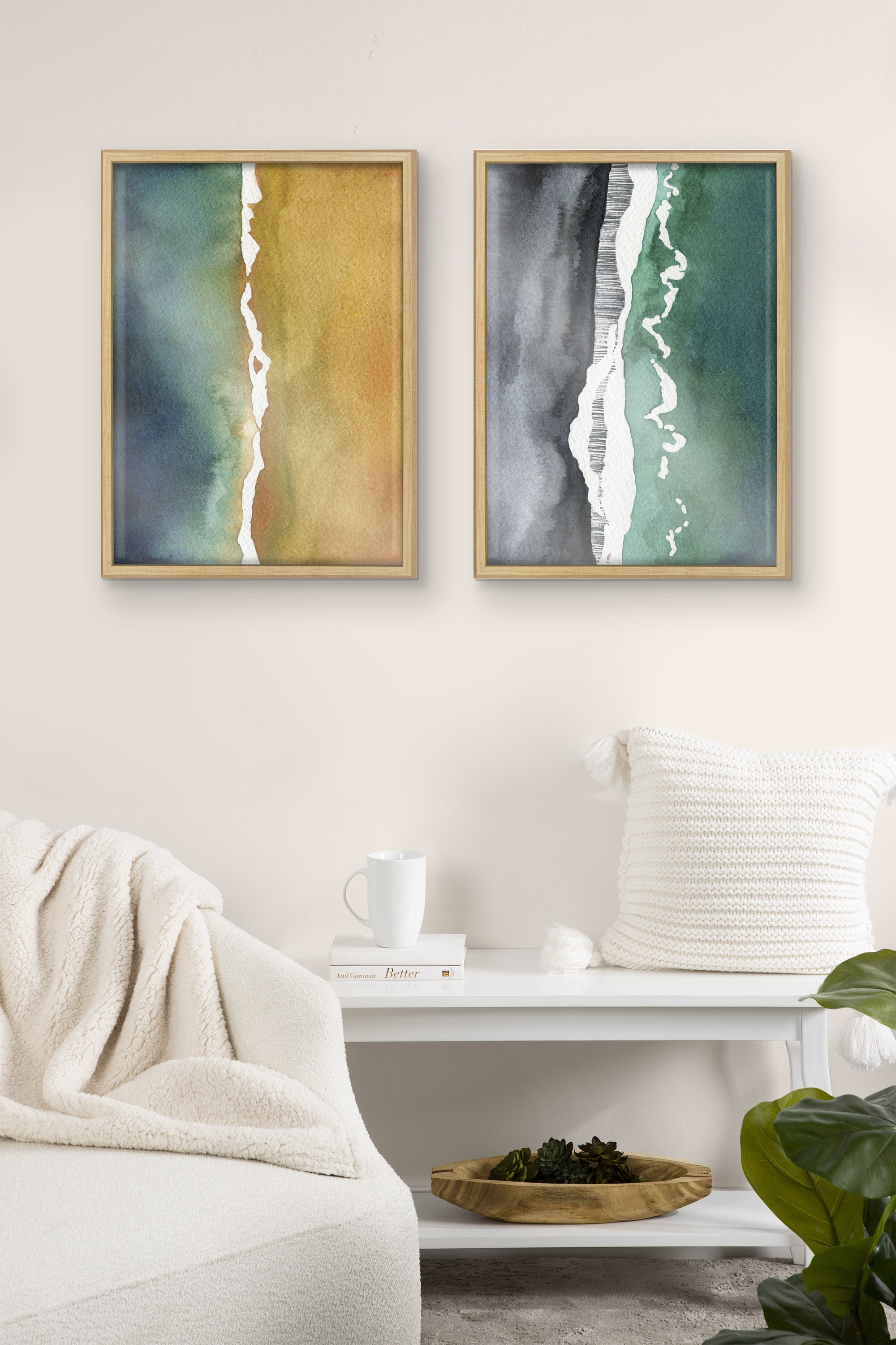 Above 24 in x 18 in Framed Painting Art Print, by Kate and Laurel