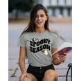 thumbnail image 2 of Spooky Season Halloween Shirt Cute Ghost Costume Women's T-shirt, 3XL, H. Grey, 2 of 6
