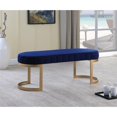 thumbnail image 2 of Banc d'Appoint Krista en Velours Glam en Bleu, 2 of 2