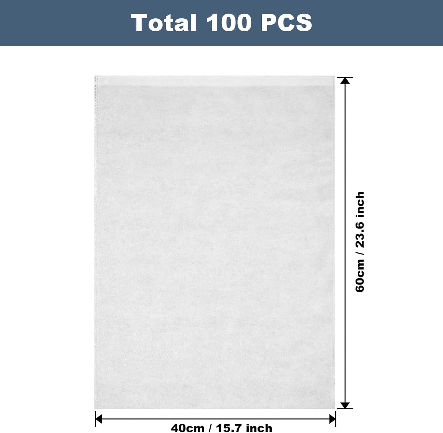 100 15.7" x 23.6" Pcs White Dust Bags for Shoes, Handbags, and Travel Storage, Non-Woven Fabric Shoe Bags, Portable Storage Organizer for Closet, Boots, and Accessories