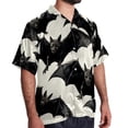 thumbnail image 2 of Bats Men's Short Sleeve Casual Printed Button Down Beach Shirts - Summer Fashion Tops, 2 of 6