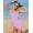Purple, variant on Eltusu Girls One-Piece Swimwear, Fashion Sleeveless Summer Holiday Kids Swimsuit Red Size 7-16 T