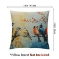 thumbnail image 4 of Fenyluxe Watercolor Birds Decorative Pillow Covers Lovely Birds Rest on Wire Cushion Cover Spring Home Decor Throw Pillowcase 2pcs White, 4 of 7