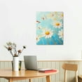 thumbnail image 5 of ZFLMY Daisies Butterflies Blue Background Canvas Print Wall Decor Ready to Hang for Home Living Room Bedroom Office, Perfect Gift Idea for Multiple Occasions 16x20in, 5 of 5