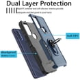 thumbnail image 3 of For Motorola Moto G pure/ G Power (2022) Case, 2 in 1 Phone Case for Moto G pure/ G Power（2022), Takfox Rubber & Rugged Shockproof Protection Heavy Duty with Ring Stand Kickstand Cover,Blue, 3 of 8