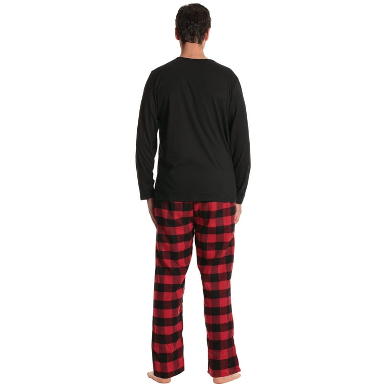 FollowMe Pajama Pants Set for Men Sleepwear PJs Red Black Buffalo Plaid XX Large Walmart