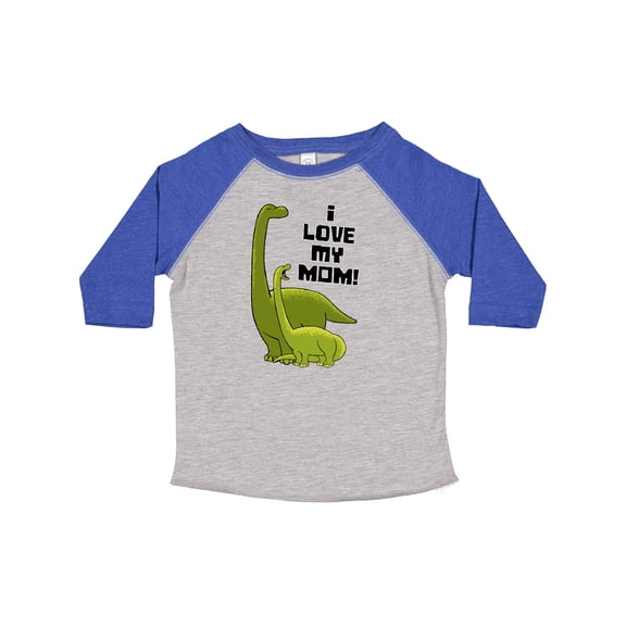 Inktastic I Love My Mom with Baby and Mommy Brontosaurus Boys or Girls Toddler T-Shirt