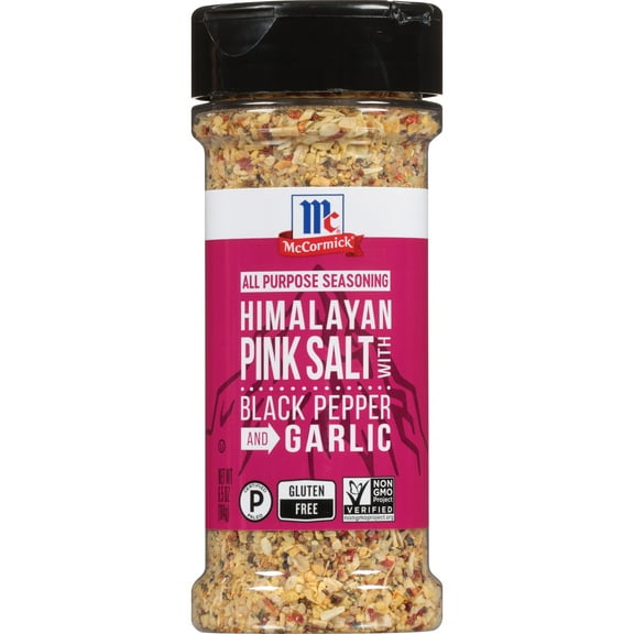 Pack Of 3 McCormick All Purpose Seasoning Himalayan Pink Salt Black Pepper & Garlic, 6.5 oz (Package May Vary)