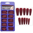 thumbnail image 2 of WREESH 100pc Of Matte Ballet Fake Nails Long Nail Art Patches Full Frosted Nail Box, 2 of 2