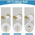 thumbnail image 4 of Toilet Paper Roll Holder Bathroom Flexible Pivoting Tissue Handle on Wall Mounted Brushed Gold Rustproof Toilet Tissue Roll Holder,Stainless Steel, 4 of 4