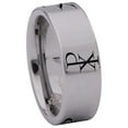 thumbnail image 3 of Chi Rho Tungsten Carbide Ring, 3 of 9