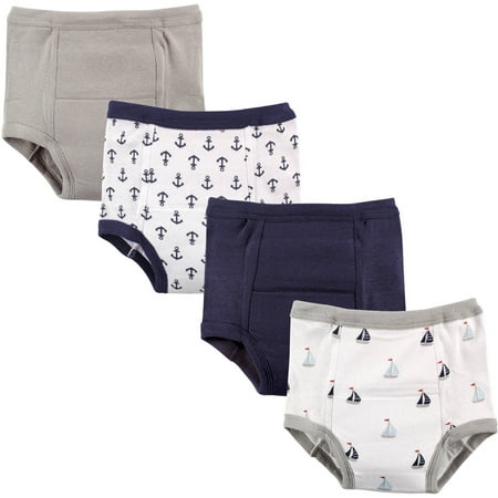 Luvable Friends Baby Boy and Girl Training Pants, 4-Pack - 12-18M - Anchors