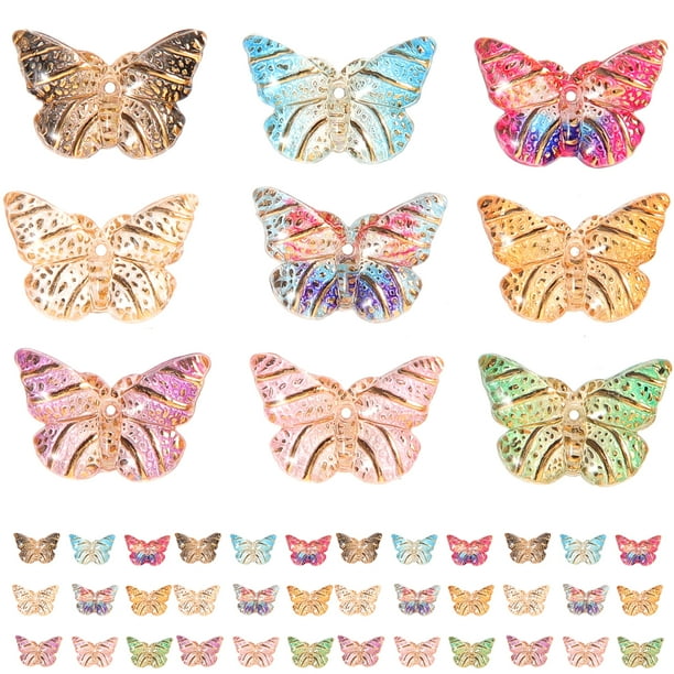 100 PCS Butterfly Charms DIY Crafting Butterfly Charms Lindos Joyas de encanto Hacer encantos