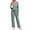 Grey Green, variant on Fantaslook Soft Pajamas for Women Set Side Slits Long Sleeve Sleepwear 2 Piece Lounge Sets with Pockets