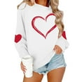 thumbnail image 4 of Dgankt Women Clothing Women's Valentine's Day Graphic Crewneck Sweatshirts Casual Loose Long Sleeve Pullover Tops XS-XL, 4 of 8
