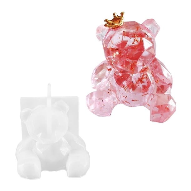Molde De Silicona Transparente Espejo Cristal Epoxi Pegamento Molde Diy Joyería Lindo Oso Molde De Silicona Cateissary HA015574-00