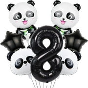 The zoo panda digital foil balloon set is suitable as a birthday party item for panda-themed events.