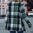 thumbnail image 5 of iOPQO Checkered Cardigan Open Front Cardigan for Women Spring Cardigan Long Sleeve Cardigan for Women Womens Open Front Cardigan Women's Outerwear Open Cardigans for Women Dark Green 3XL, 5 of 6