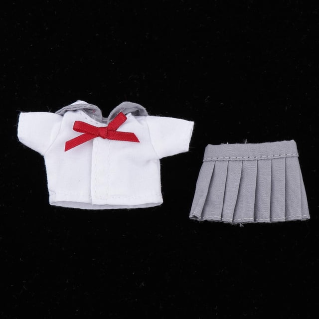 Mini conjuntos de uniformes japoneses reemplazo de accesorios hechos cuerpo , 7 a elegir , Gris claro, tal se describe Yotijar Muñeca